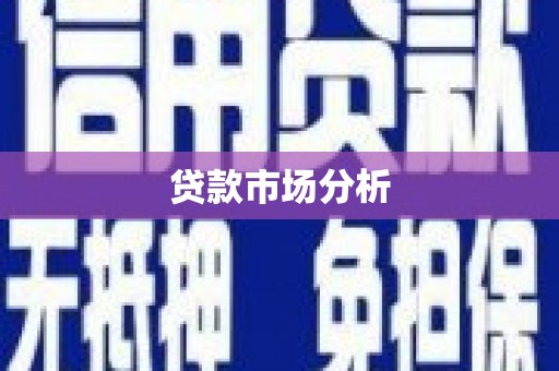 莲都贷款市场分析