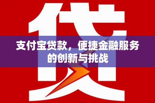 莲都支付宝贷款，便捷金融服务的创新与挑战