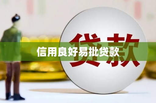 莲都信用良好易批贷款