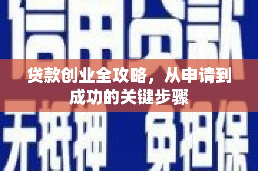 莲都贷款创业全攻略，从申请到成功的关键步骤