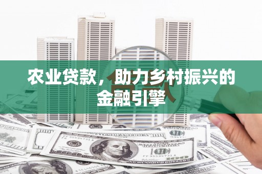 莲都农业贷款，助力乡村振兴的金融引擎