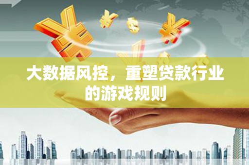 莲都大数据风控，重塑贷款行业的游戏规则