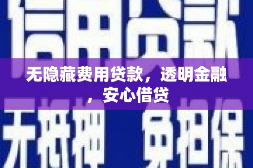 莲都无隐藏费用贷款，透明金融，安心借贷