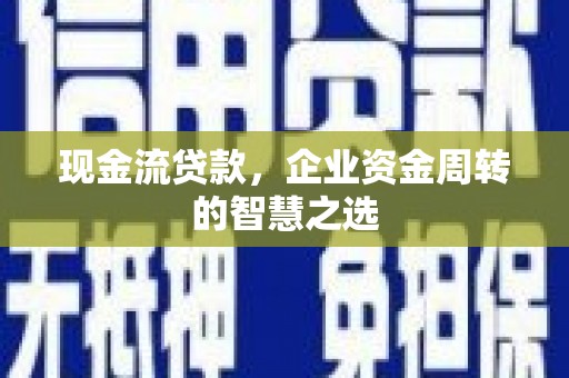 莲都现金流贷款，企业资金周转的智慧之选