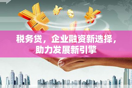 莲都税务贷，企业融资新选择，助力发展新引擎