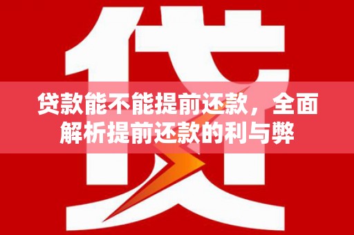 莲都贷款能不能提前还款，全面解析提前还款的利与弊