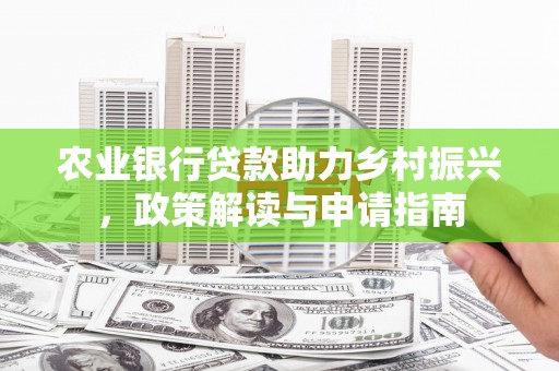 莲都农业银行贷款助力乡村振兴，政策解读与申请指南