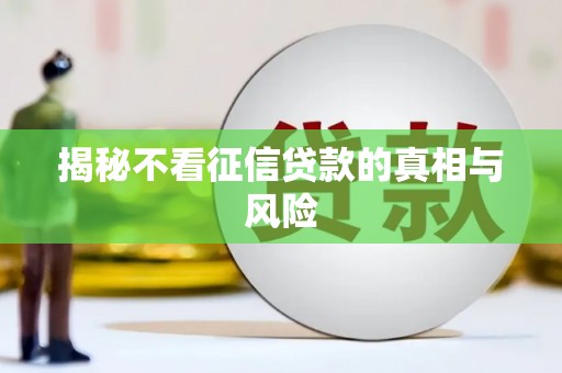 莲都揭秘不看征信贷款的真相与风险