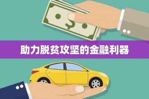 莲都助力脱贫攻坚的金融利器