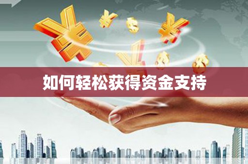 莲都如何轻松获得资金支持