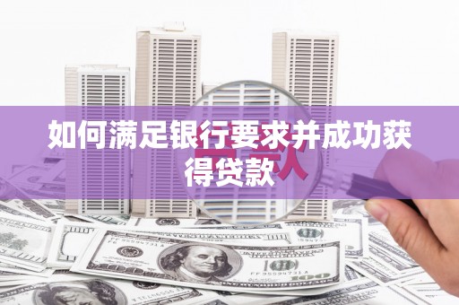 莲都如何满足银行要求并成功获得贷款